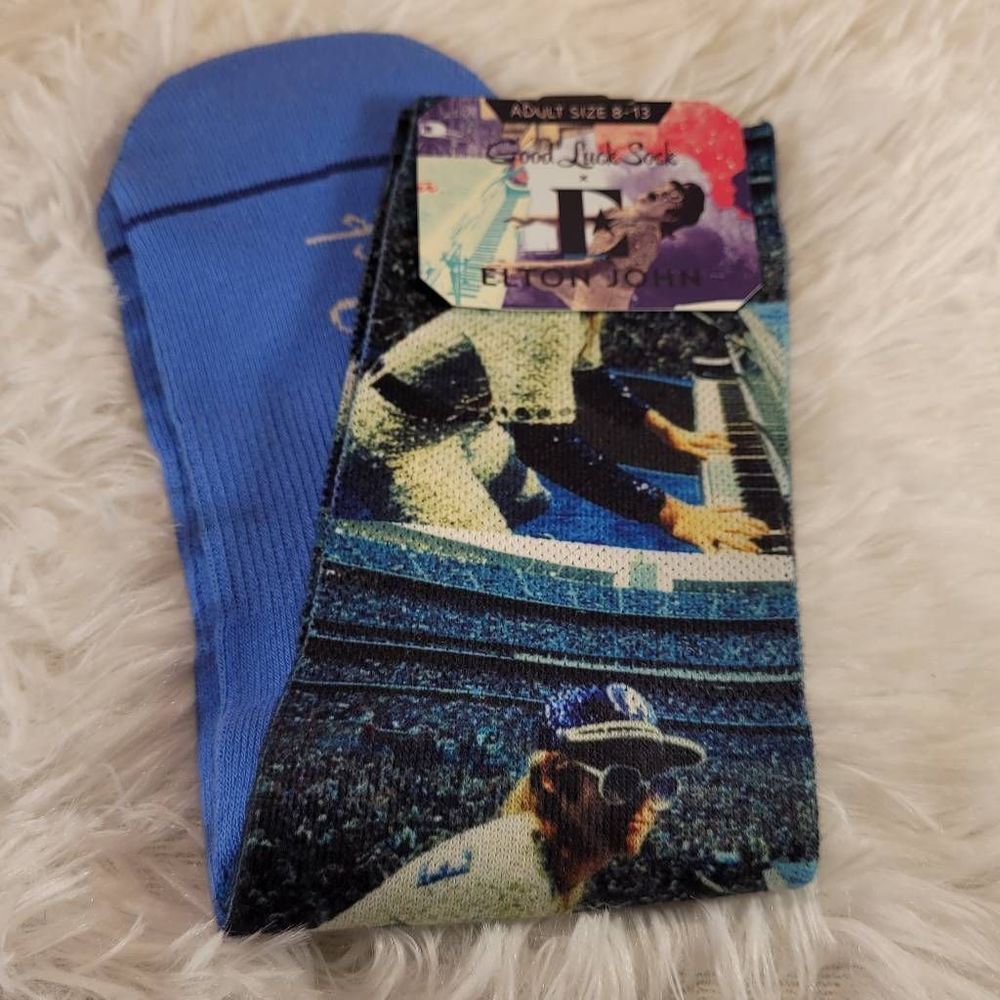 Good Luck Socks Elton John at Doger Stadium- NWT